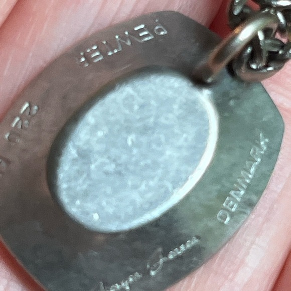 Vintage Handcrafted Jorgen Jensen Modernist Glass Necklace 220H Denmark!  💕 - Picture 4 of 5